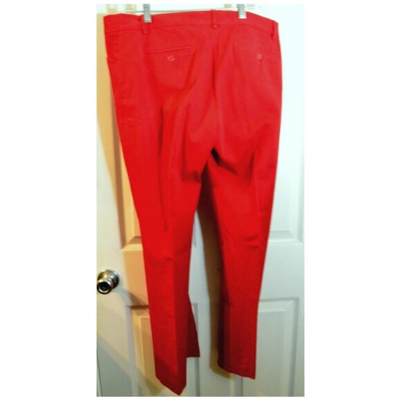 Moda International Christie Fit Women's Red Straight Leg Pants Slacks Size 14 - Picture 2 of 3